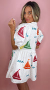 Queen of Sparkles Rainbow Sailboat Dress