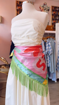 Oversized Sardine Bandana w/ Fringe