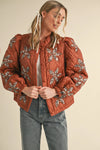 Bronze Quilted Jacket w/ Patchwork