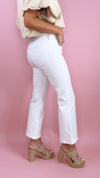 Liverpool White Hannah Crop Flare