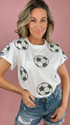 Queen of Sparkles Scattered Soccer Ball Tee