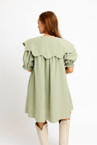 Karlie | Citrine Check Collar Dress