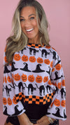 Queen of Sparkles Lavender Checkered Icon Sweater