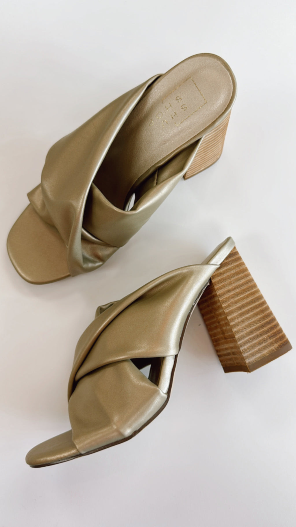 Shushop Gold Fiji Heeled Sandal