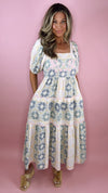 Sister Mary Zelda Natural Pink Printed Midi