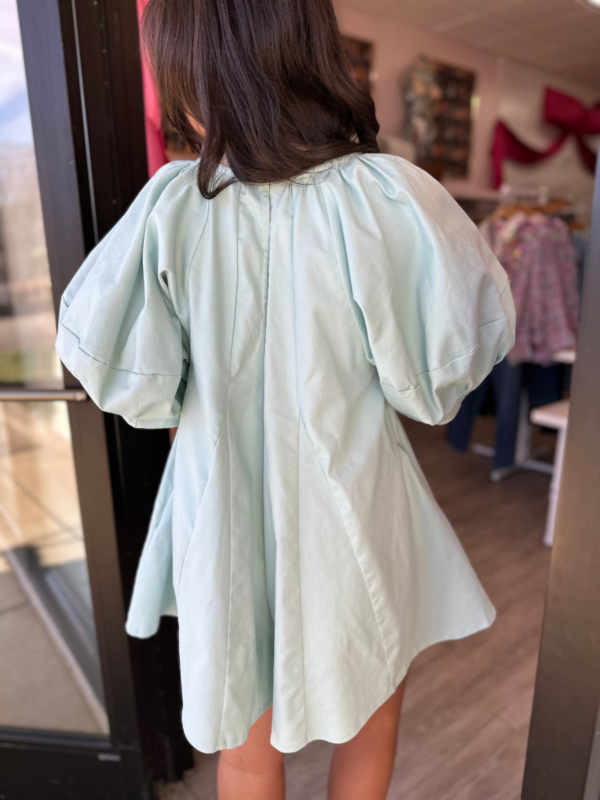 Mint Oversized Scoopneck Romper