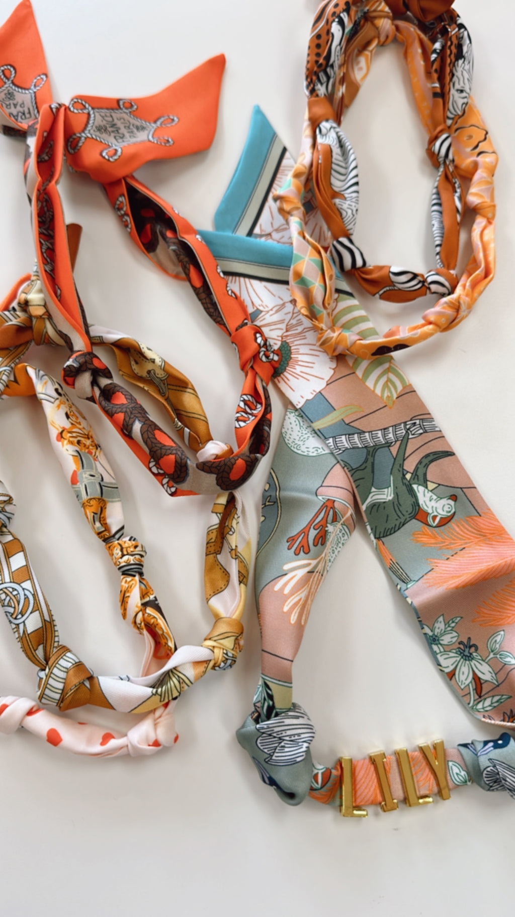 Customizable Orange/ Brown Tone Scarves