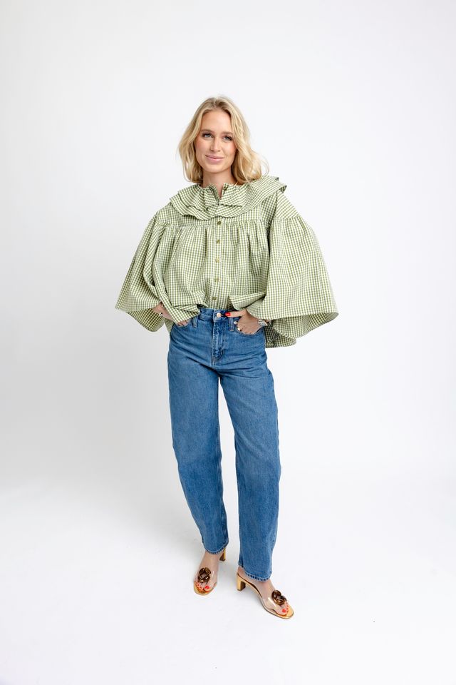 Karlie | Citrine Check Novelty Cape Top