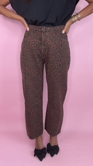 Rylee + Cru Leopard Barrell Denim