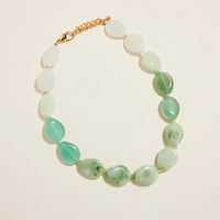 Turquoise 17.5 Inch Chunky Marbled Bead Necklace