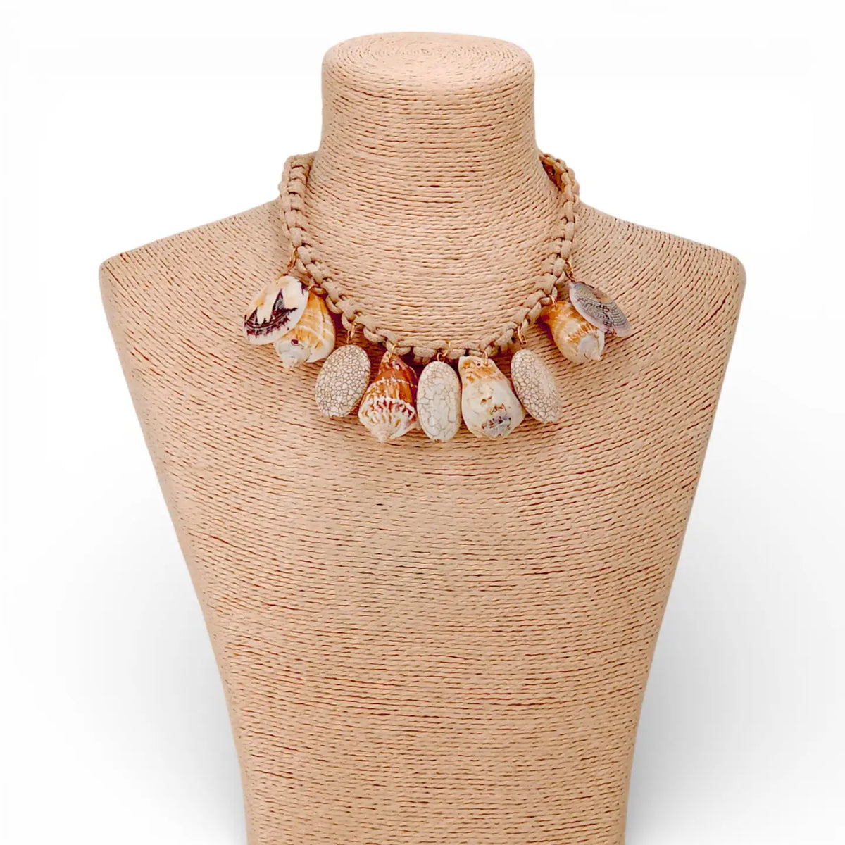 Chunky Beaded Seashell Necklace