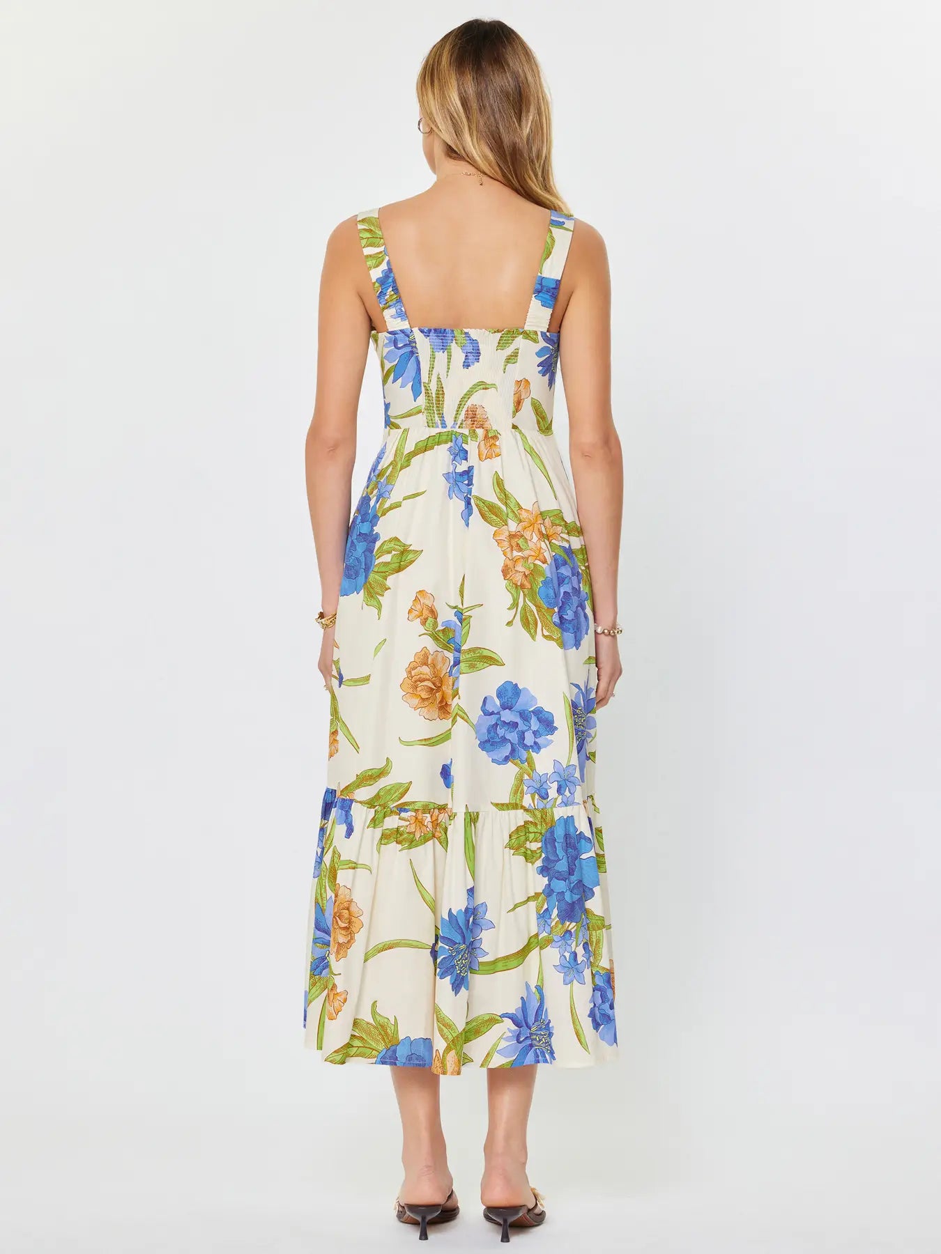 Current Air Floral Printed Sleeveless Midi Dress