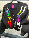 Queen of Sparkles Rainbow Dancing Skeleton Cardigan
