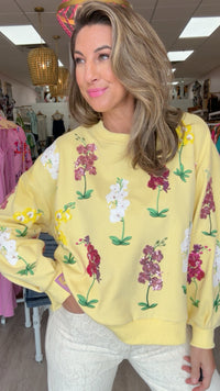 Queen of Sparkles Yellow Iris Sweatshirt