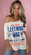 Daydreamer Fleetwood Mac Off Shoulder Rocker Tee (1 MEDIUM)