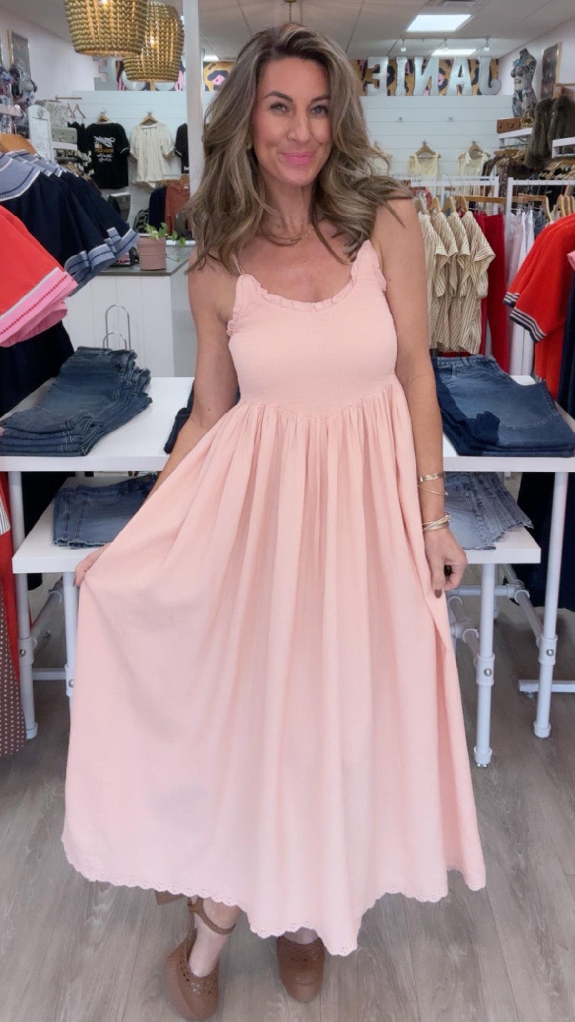 Rylee+Cru Chrissy Blush Dress