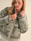 Olive Bandana Puff Jacket