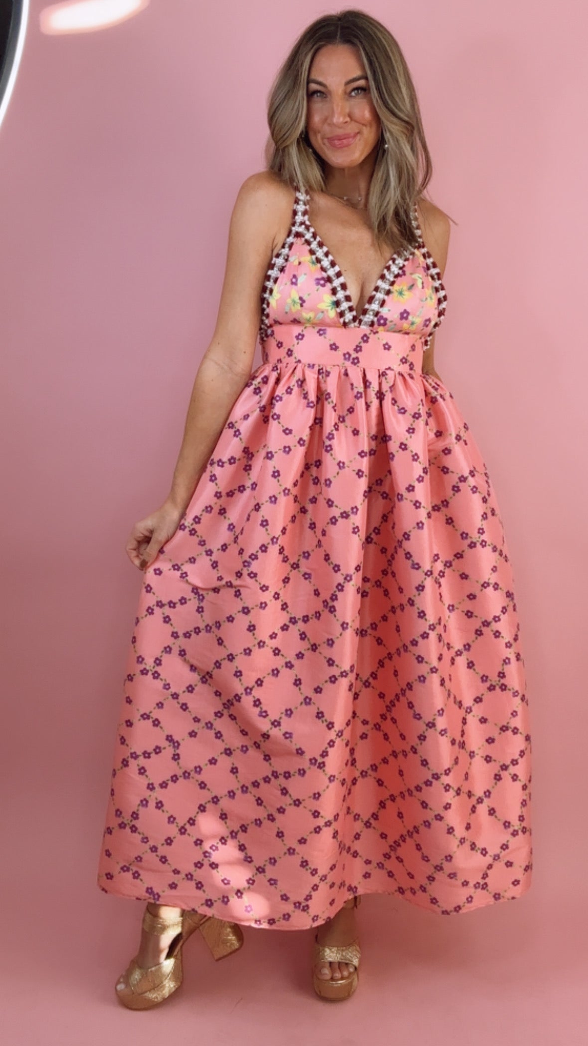 Celia B Rozana Dress in Stardust and Moonbeam