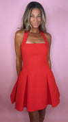 ASTR Red Lilibeth Mini Dress (1 SMALL)