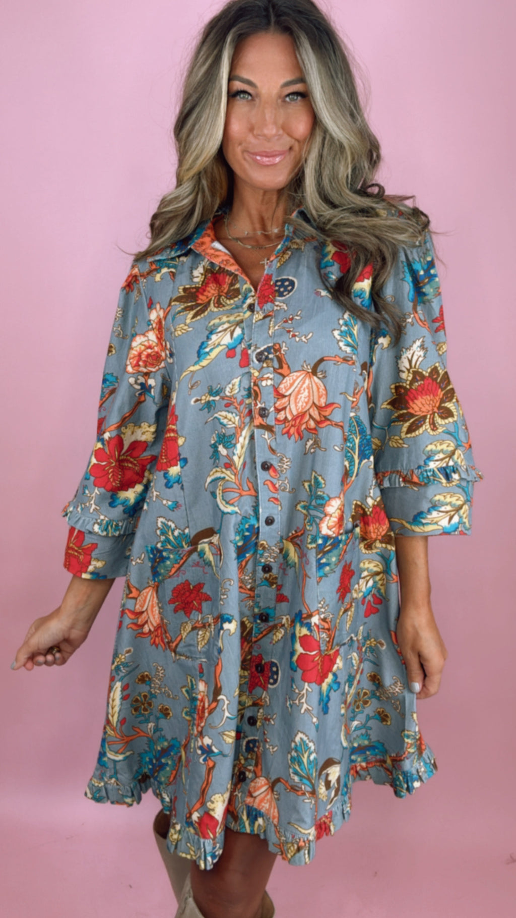 Uncle Frank Ruffled Edges Dress