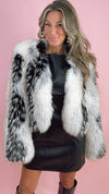 Beulah Black and White Fur Jacket (1 OSF)