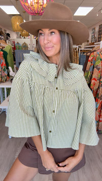 Karlie | Citrine Check Novelty Cape Top