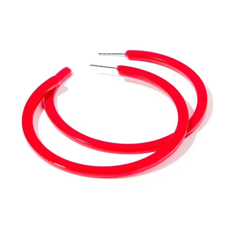 Gameday Mega Hoop Earring in Black or Red