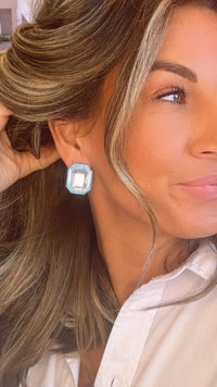 Turquoise Olivia Rectangle Earring