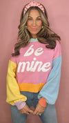 Queen of Sparkles Be Mine Colorblock Sweater