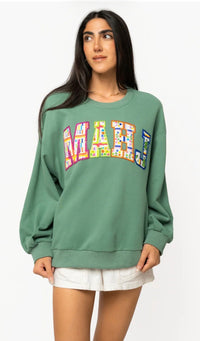 Queen of Sparkles Green MAHJ Sweatshirt