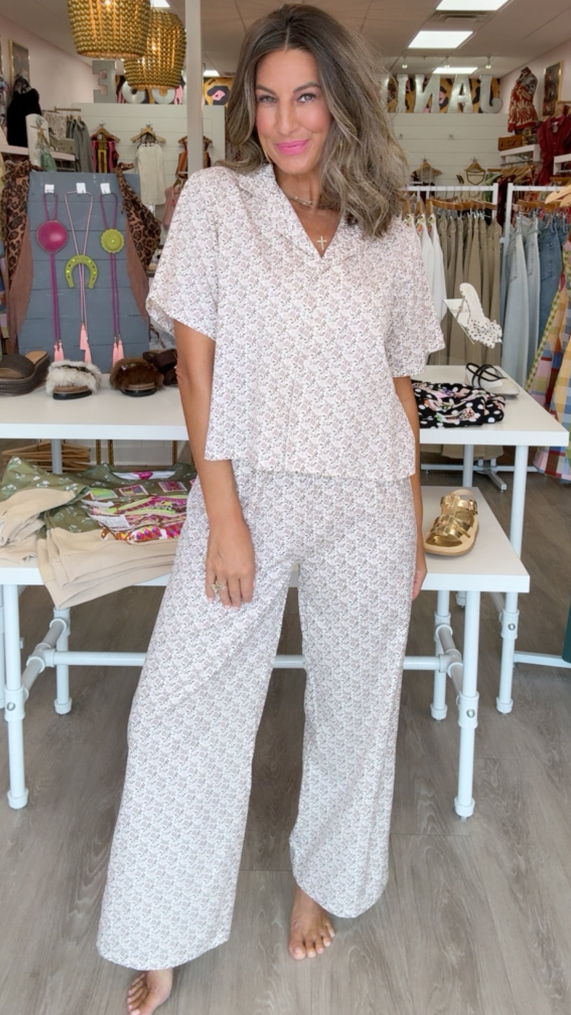 Rylee+Cru | Mauve/Lilac Primrose Pajama Vintage Set