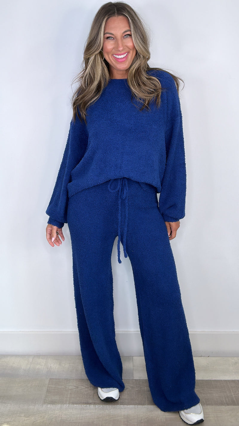 Molly Bracken Blue Soft Plush Sweater Set