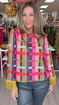 Crosby | Maya Top in Plaid Parade