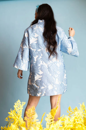 Brianna Cannon Powder Blue Floral Caftan