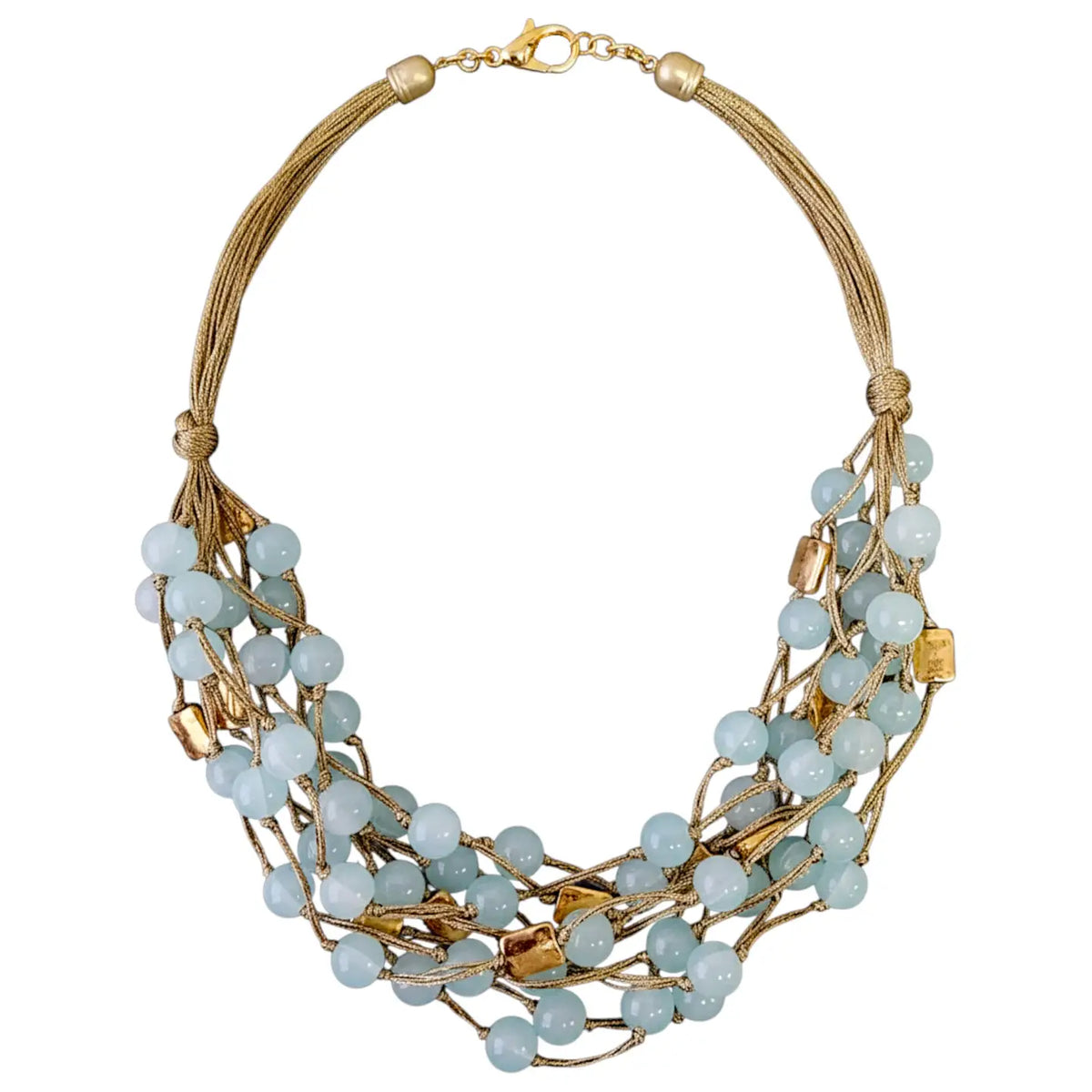 Blue Chunky Beaded Necklace