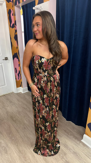 Dress The Population Floral Midi Dress