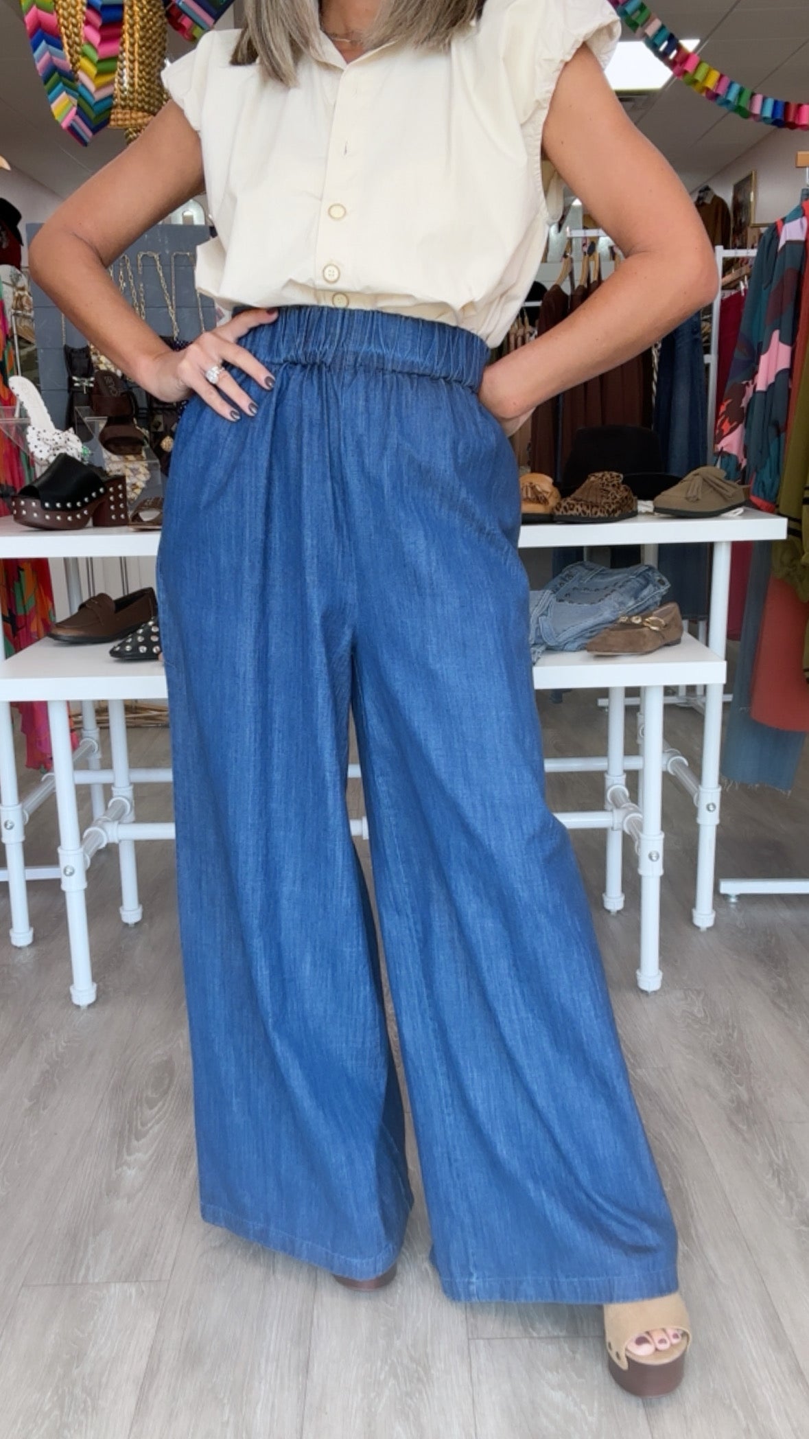 Karlie | Denim High Waist Pant