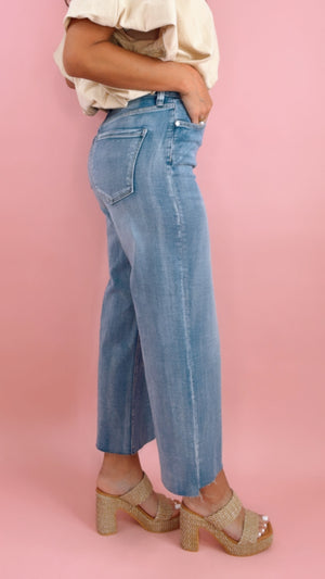 Liverpool Stride Wide Leg in Weir Canyon