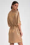 Gold Shimmer Dolman Dress