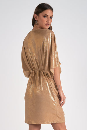 Gold Shimmer Dolman Dress