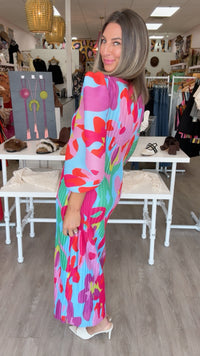 Karlie | Big Floral Pleat Dress