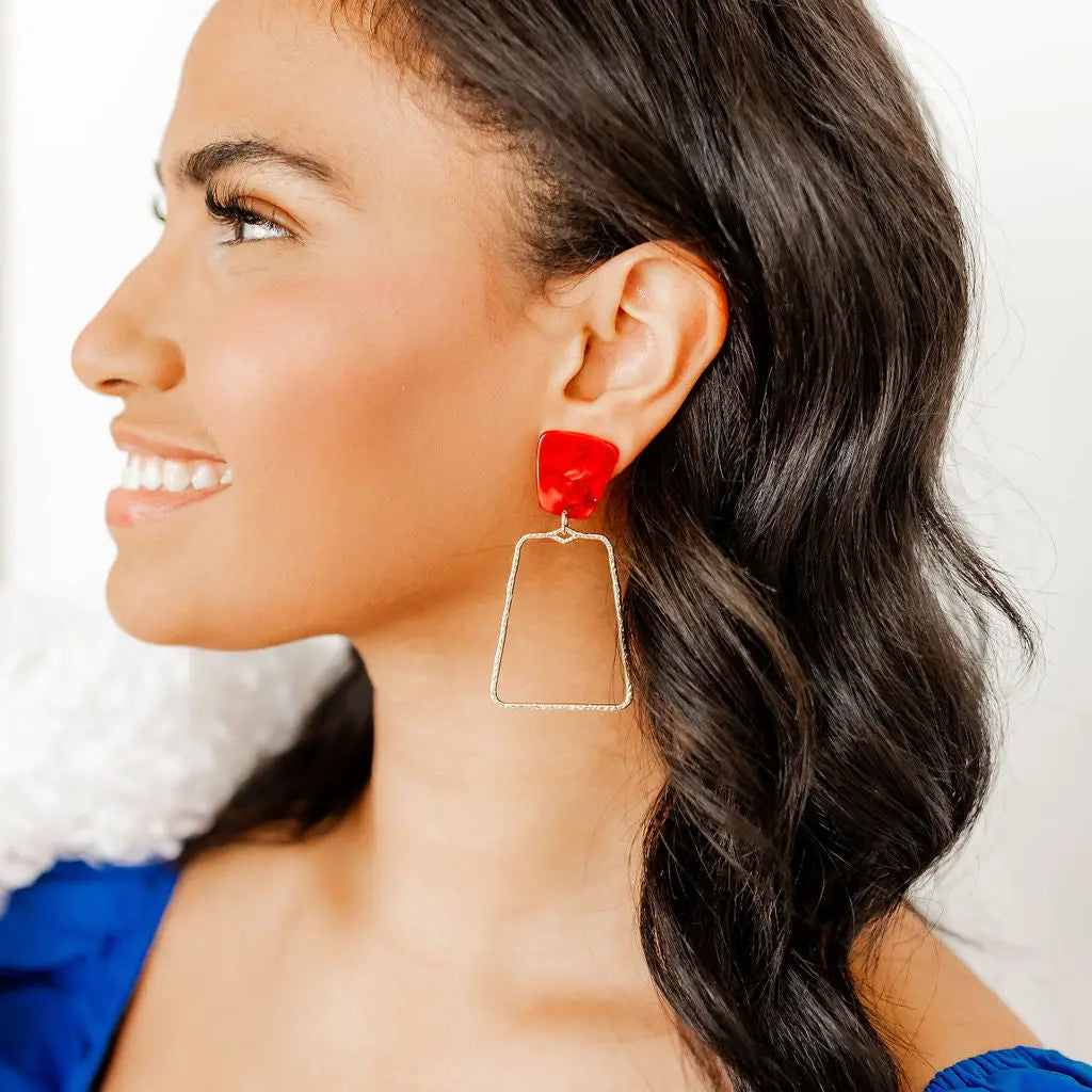 Kaetlyn Red Statement Earring