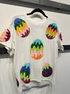 Queen of Sparkles White Groovy Easter Egg Tee