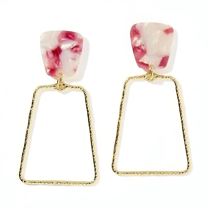 Kaetlyn Speckled Maroon Statement Earring