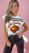 Queen of Sparkles Stripe GOBBLE Short Sleeve