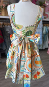 Fruit Tile Print Corset Mini Dress