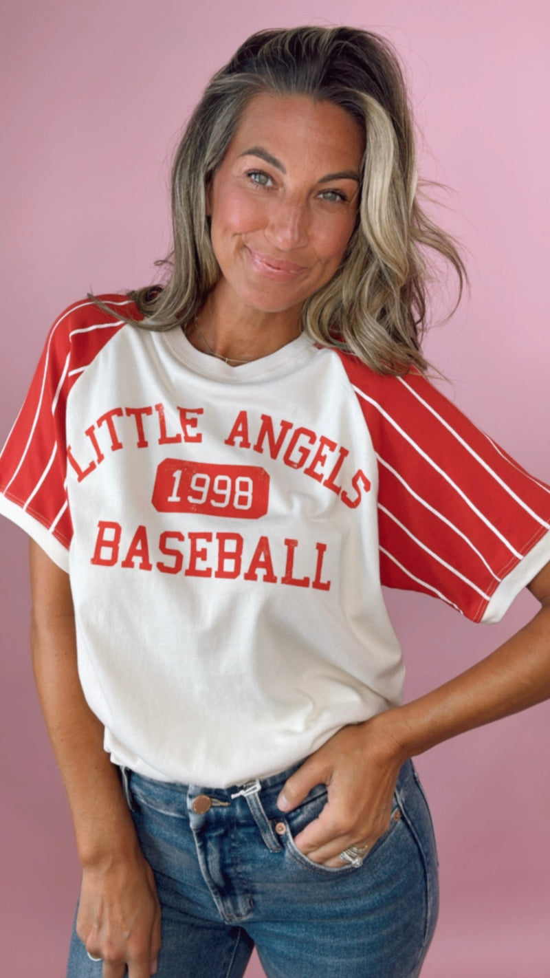 Daydreamer Little Angels Baseball Ringer Tee