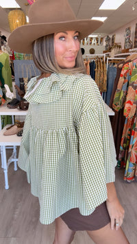 Karlie | Citrine Check Novelty Cape Top