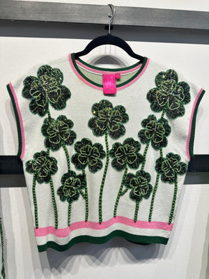 Queen of Sparkles Shamrock Top