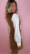 ASTR Gisselle Camel Suede Mini Dress